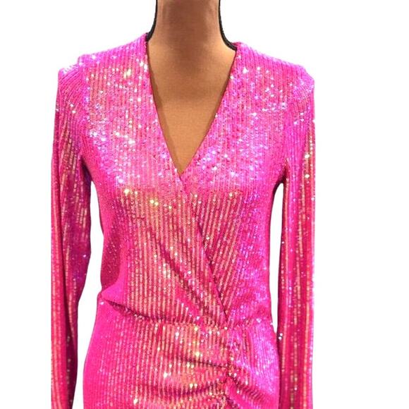 Show Me Your Mumu “Party Hop” Dress in Pink Disco Sequins – NWT Medium - Picture 3 of 10
